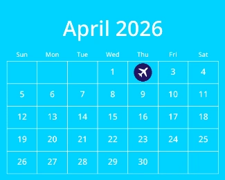 Detail of Alex's example: April 2026 with a plane marker on the 2nd