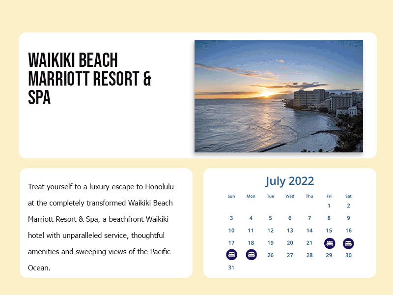 Calendar being built in the editor