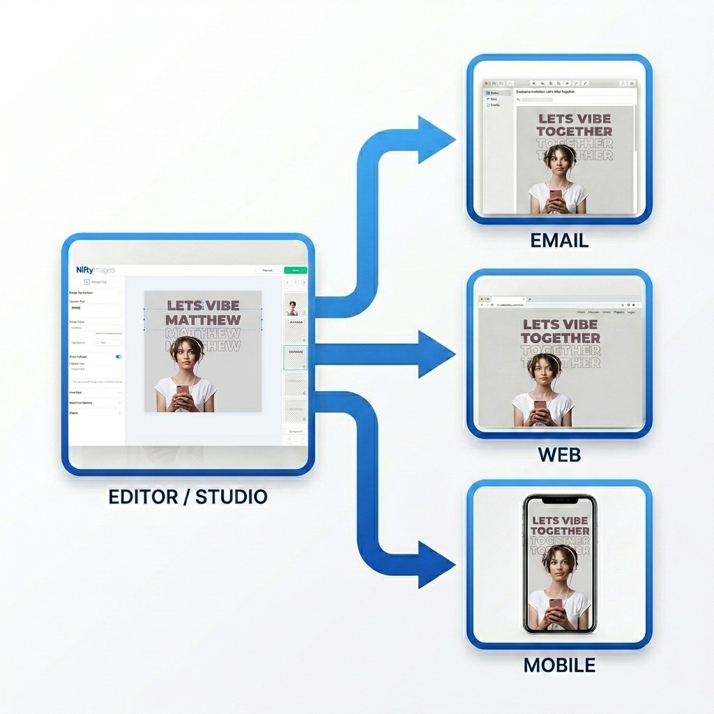 NiftyImage reused across rich push, MMS, SMS, RCS, WhatsApp, and in-app messages