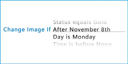 Rule condition examples include membership status, date, day of week and time of day