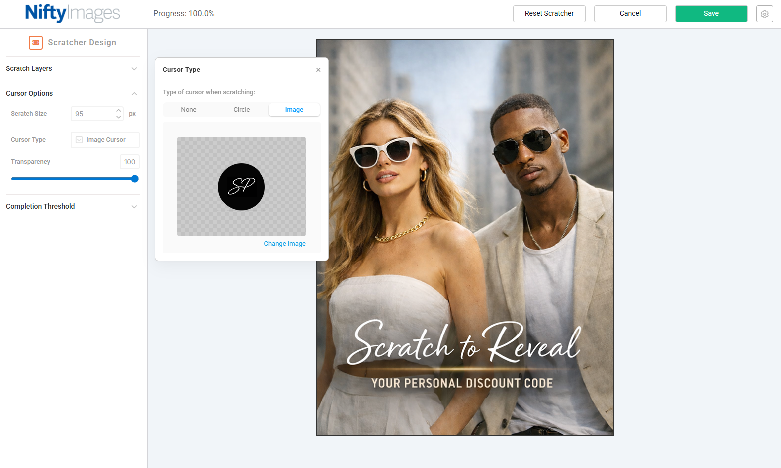 Scratch cursor and behavior settings